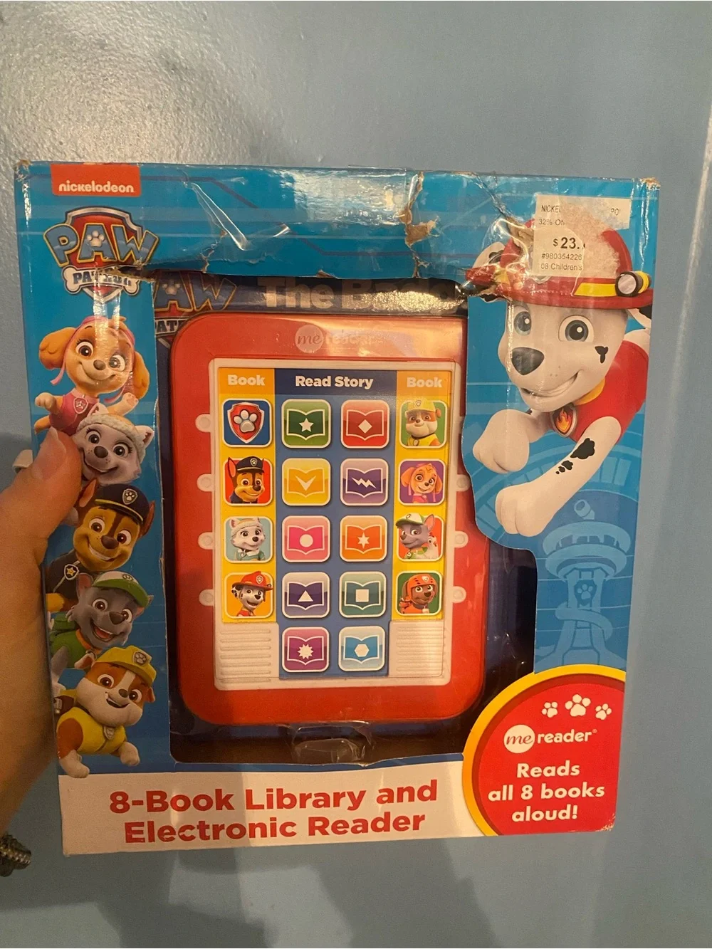 PAW Patrol Electronic Reader and 8-Book Library - New in box